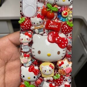 Hello Kitty Red & White 3D Decoden Phone Case
